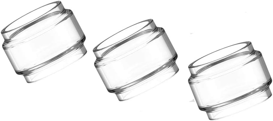 RUIYITECH Fat Glass Tube for TFV8 Baby V2 5ml Bulb Glass Tube Clear Color Rainbow Color 3 Pack (Clear), 3 Count (Pack of 1) - Image 4