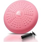 Tumaz Wobble Cushion Wiggle Seat Core Balance Disc with Pump | Extra Thick | Supports Active Sitting | For Sensory Kids | Core Training| Office, Home &amp; Classroom