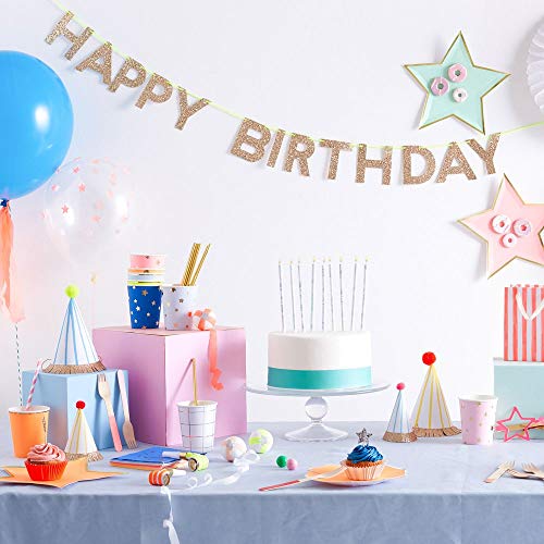 Meri Meri, Birthday Garland, Gold Happy Birthday - //coolthings.us