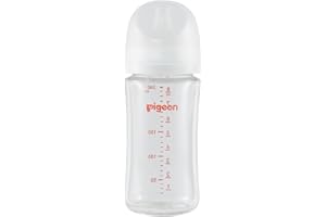 Pigeon - Glass Bottle 8oz/236ml (1-Pack) with M Nipple 3M+