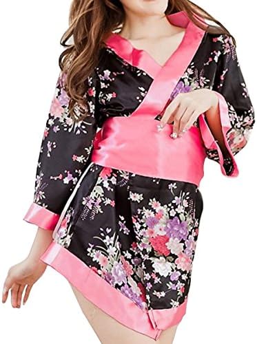 Posher TM FL6 Women's Sexy Japanese Kimono Style Big Bowknot Underwear Nightdress
