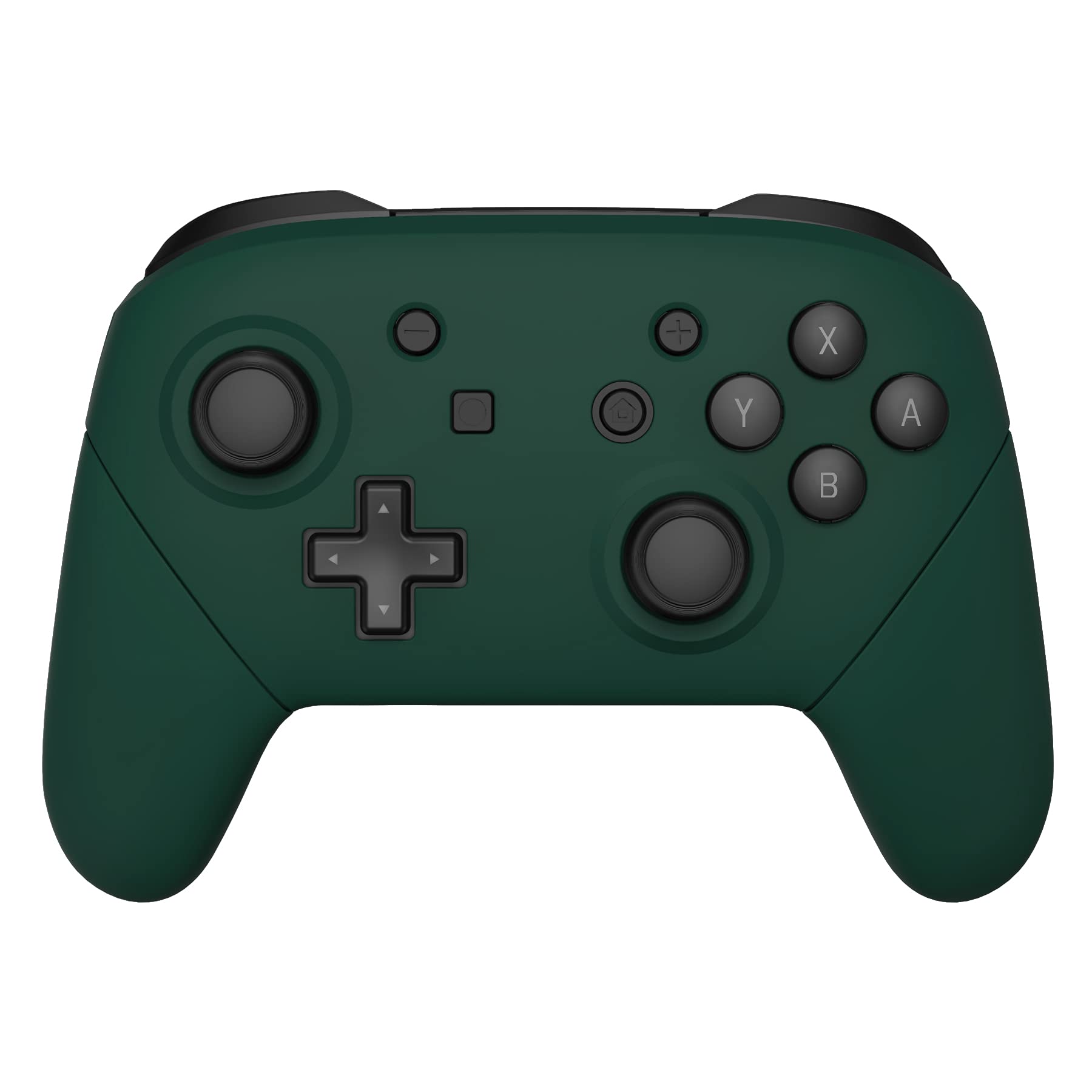 eXtremeRate Forest Green Faceplate Backplate Handles for Nintendo Switch Pro Controller, Soft Touch DIY Replacement Grip Housing Shell Cover for Nintendo Switch Pro - Controller NOT Included