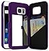Galaxy S7 Case, Bastex Purple Hidden Back Mirror Wallet Case with Stand Feature and Card Holder for Samsung Galaxy S7 G930