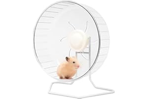 Sirvarni Silent Hamster Exercise Wheel - Hamster Toys Cages Accessories 9.45 Inch Running Spinner with Iron Stand Quite Runner for Small Animal Pet Gerbil Dwarf Syrian Hedgehog Rat Mouse Mice