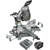FLEX 24V Brushless Cordless 12-Inch Dual Bevel Sliding Miter Saw Kit with 10.0Ah Stacked Lithium Battery and 280W Rapid Charger - FX7141A-1J