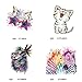 Cat Iron on Transfer for Kids - 4 Pcs Cute Cartoon Animal Patches Appliques for T Shirts, Women Jeans, Baby Dress. DIY Flower Decoration Vinyl Sticker for Party