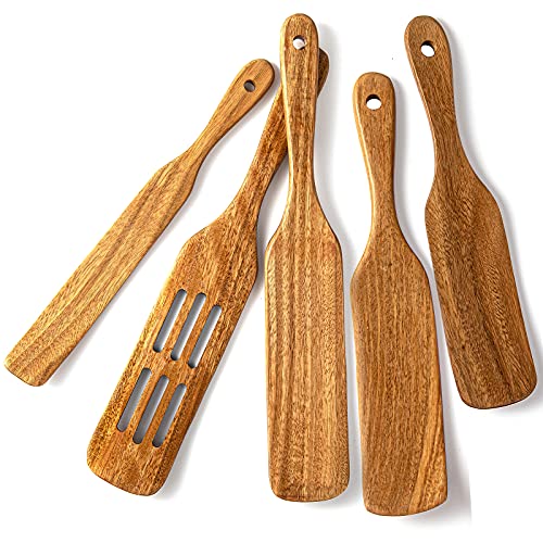 Spurtle Wooden Kitchen Utensil Set, Acacia Spurtle Kitchen Sets Non
