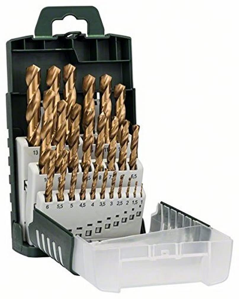 HSS-TiN-Metallbohrer-Set 25-teilig