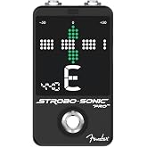 Fender Strobo-Sonic Pro Strobe Guitar Tuner Pedal, Ultra Precise 0.01 Cent Accuracy, Dual Display Modes, Large LED Screen, Pedalboard Friendly
