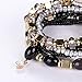 Starshiny Bohemian Beads Multi Strand Textured Stackable Bangle Bracelet Set