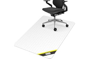Vicwe Office Chair Mat for Carpet, 32''x 48'' Computer Desk Chair Mat for Carpeted Floors, Easy Rolling Hard Mat for Office Chair on Carpets, Anti-Slip Carpet Protector Mat Clear,Ship Flat