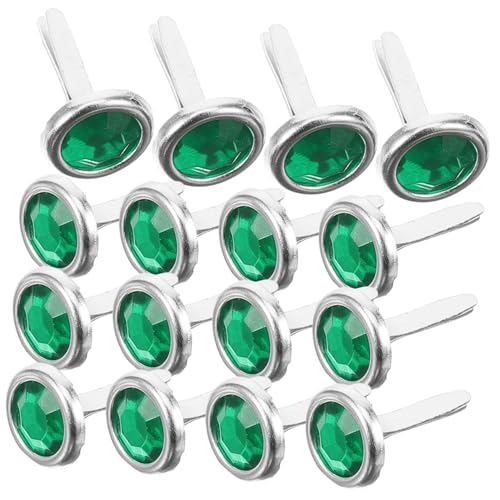 Gatuida 100pcs Mini Round Metal Brads Fasteners for Scrapbooking DIY Crafts Decorative Two-Prong Nails with Smooth Edges Safe and Handicraft Accessories for Parents