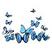 3D Butterfly Wall Decal, 36 PCS Stickers With Double Wings, Sponge Gum and Pins, Removable Wall Decor for Room Home Nursery