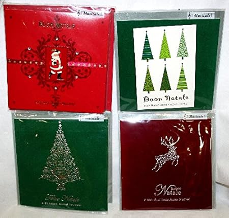 Biglietti Di Natale Modelli.1 Biglietto Auguri Natale Musicale A Scelta Fra 4 Diversi Modelli Con Busta Cm 17x17 Amazon It Casa E Cucina