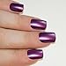 False Nails Bling Art French Fake Plum Purple Squoval 24 Acrylic Medium Tips