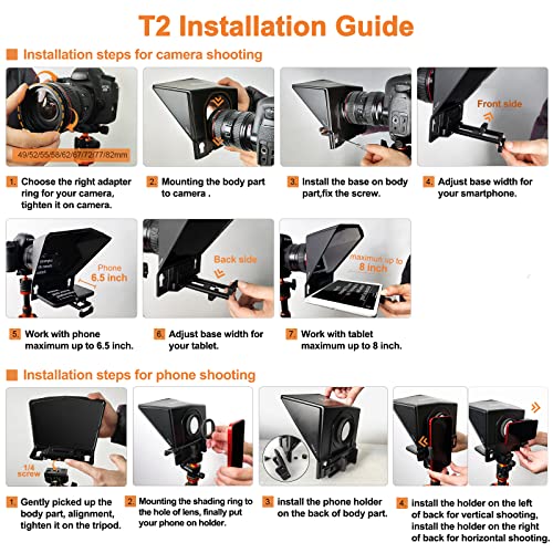 【Official】 Desview T3 Teleprompter, Teleprompters with Remote Control