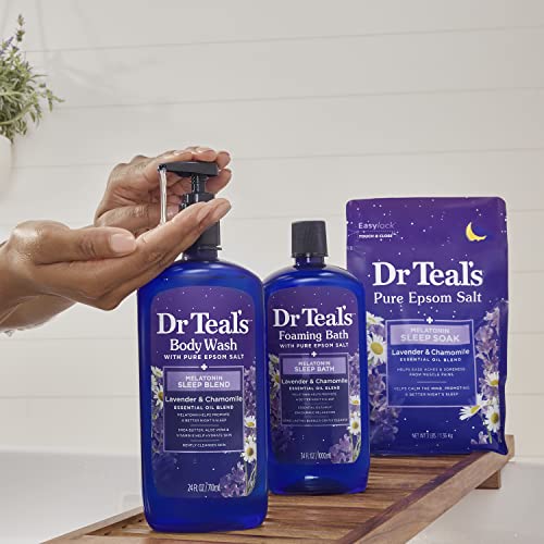 Dr Teal's Body Wash with Pure Epsom Salt, Sleep Blend with Melatonin