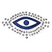 Master Mason with Sequined All Seeing Eye Masonic Apron - [Blue & White]