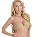 Women's Clear Backless Invisible transparent Strapless Wedding, Nude, 34B