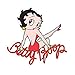 Betty Boop Rock Star Pose with Script Gem Crystals Car Truck SUV Home Office Window Decal Sticker - Cling Bling