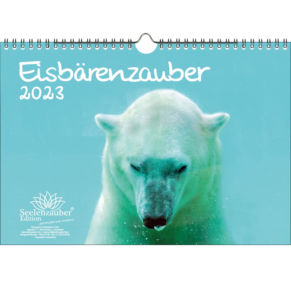 Polar Bear Magic DIN A4 Calendar for 2023 Polar Bear Seelenzauber