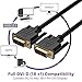 DVI Cable 10FT - 2 Pack, Fosmon DVI to DVI (18+1 Pin) DVI-D Single link Male to Male Cord, Gold Plated High Resolution Digital Video Monitor Cable - Black