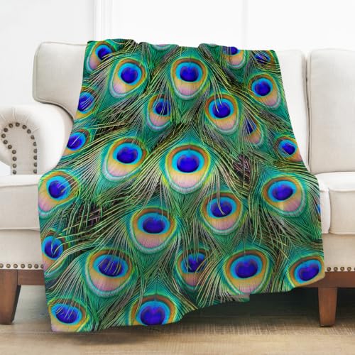 Levens Peacock Feathers Blanket Gifts