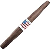 Premium Black Walnut French Style Rolling Pin - Tapered, Non-Stick, Ergonomic Design for Precision Baking, 18 Inches By Top N