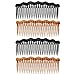 4 Pcs Plastic French Twist Comb Side Hair Combs with 24 Teeth Hair Comb Hair Clip Combs for Fine Hair