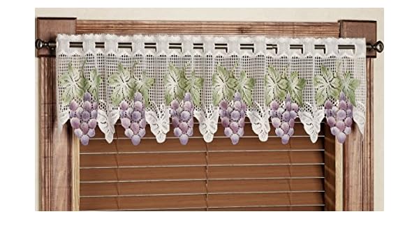 Amazon Com Touch Of Class Vineyard Grape Lace Tailored Valance 54