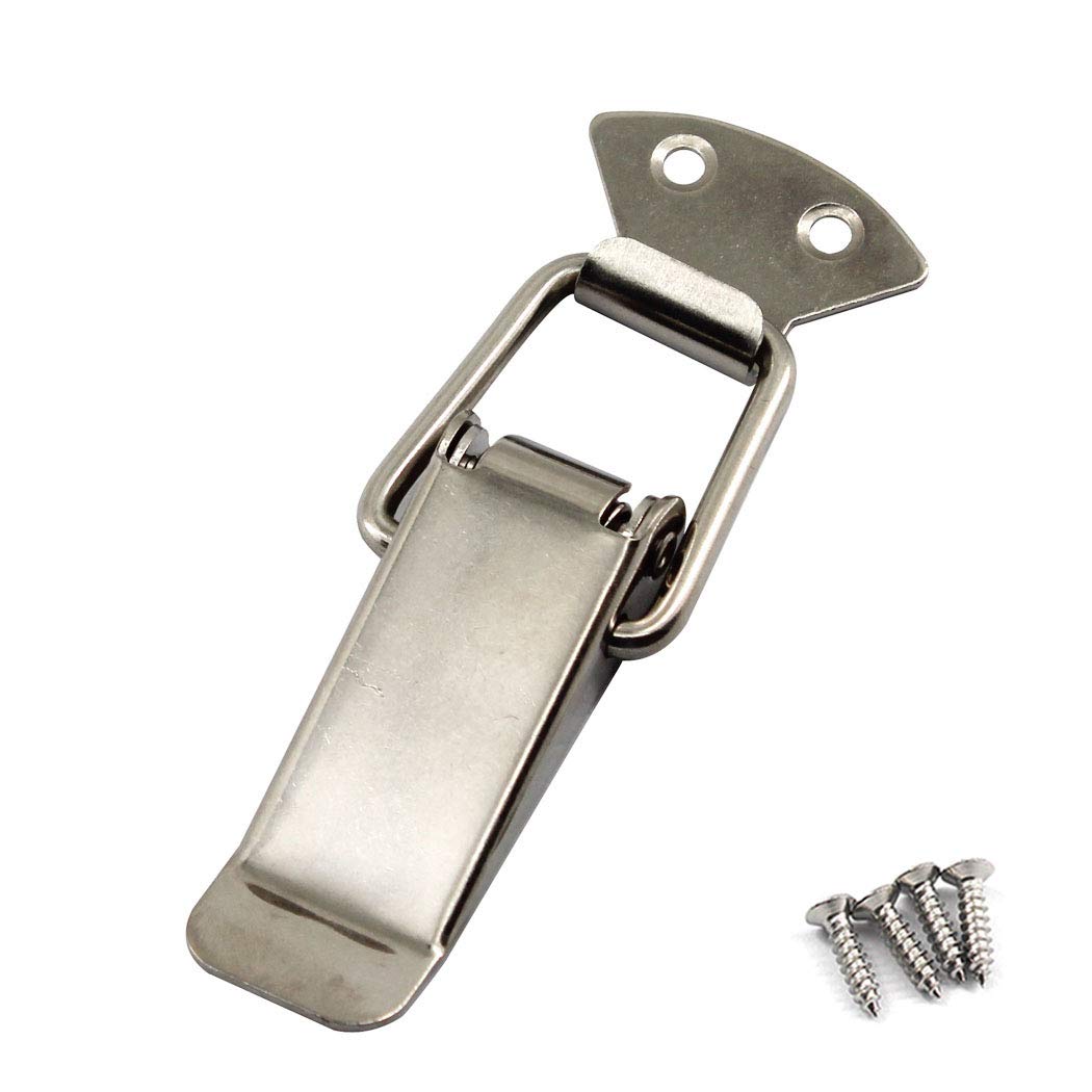 (6 Pieces) Stainless Steel Spring Loaded Latch Clamp Clips for Tool Box,Cases