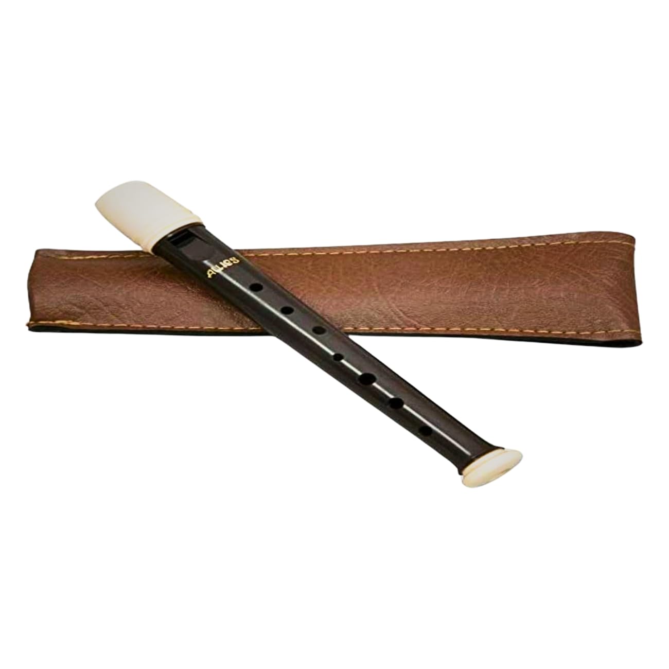 Aulos 501S Symphony Series Garklein Piccolo Recorder Small - Brown/Ivory - 1 Peice ABS Recorder - 2 Octaves Higher - B Flat