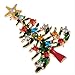 Haodeba 1 Piece Gorgeous Enamel Rhinestone Brooch Christmas Tree Brooch Pins Party Favor Best Gift for Girls Women Ladies