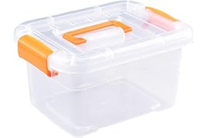 Plastic Storage Bin, Heavy Duty Transparent Clear Totes Stackable Storage Containers Organizing Containers with Lids for Home
