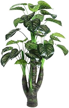 Artificial Plants Scindapsus Plants, Large Silk Green Leaves Scindapsus Plants, 125cm Tall, With No Pot (Y855#)