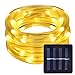 LE® 23ft LED Solar Rope Lights, Waterproof, 50 LEDs, 1.2 V, Warm White, Portable, with Light Sensor, Outdoor Rope Lights, Ideal for Christmas, Wedding, Party