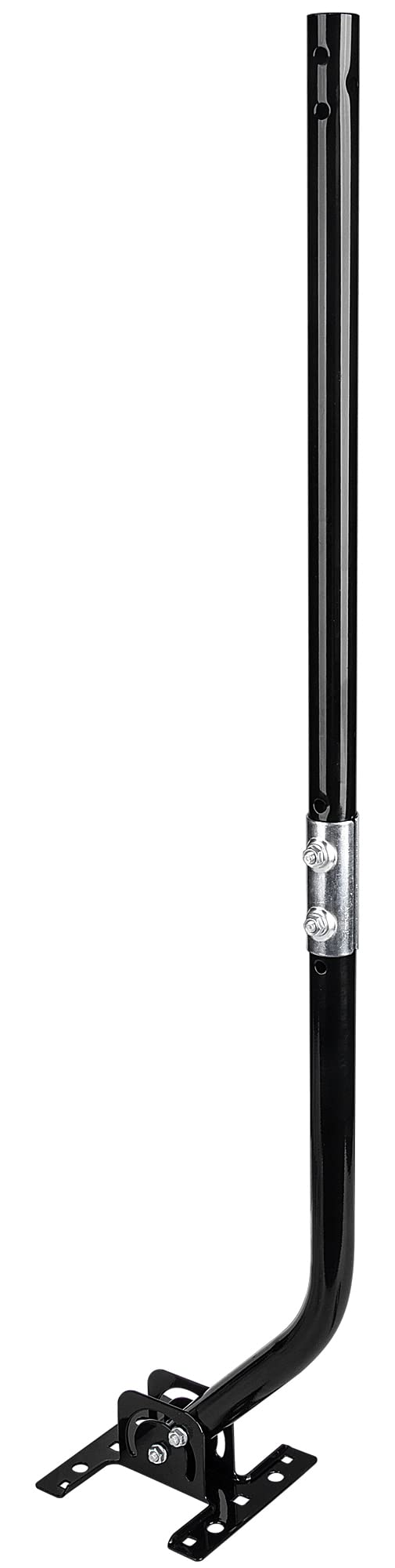 Photo 1 of 32.8" Universal TV Antenna Mount?Adjustable Antenna Mounting Pole?Weatherproof Mast Pole?Steel J-Mount for Outdoor/Attic Roof Wall Installation (Black)