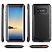 Samsung Galaxy Note 8 case,LISOPO Heavy Duty Hybrid Armor Alloy Aluminum Metal Bumper Soft Rubber Military Shockproof Hard Case For Samsung Galaxy Galaxy Note 8 (Black)