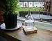 Weather Predicting Storm Glass Set-Elegant Weather Tear Drop Shaped Storm Glass Bottle with Wooden Base - Perfect Home and Office Decoration - Unique Idea & Conversation Starter