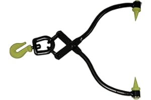 Timber Tuff Heavy Duty 20 Inch Spring Loaded Steel Skidding Tongs with 360 Degree Swivel Hook for Logging and Woodworking, Bl