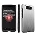 Motorola Droid MAXX (XT1080M) / Droid Ultra (XT1080) Case, [SkinGuardz] Black Form Fit Fancy Protection Case - [Brush Metal] Print Design