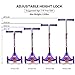 ChromeWheels Scooter for Kids, Deluxe 4 Adjustable Height 3 Wheels Glider with Kick Scooters, Lean to Steer with LED Flashing Light for Kids 3-6 Years Old Girls Boys Toddlers, Purple