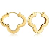 14k Gold Plated And Silver Plated Geometric Hoop Earrings for Women, Minimalist Hoop Huggie Earrings for Women Gift