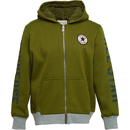 felpa converse verde con cappuccio