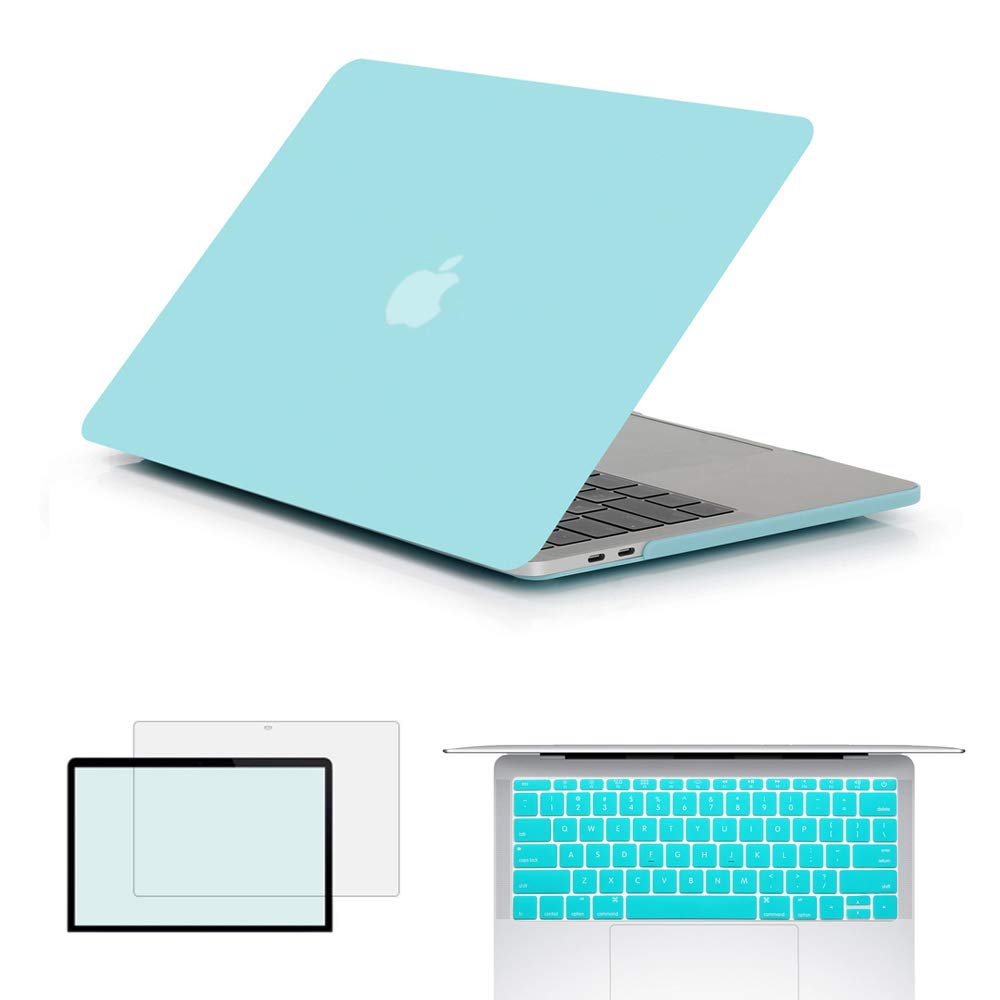 RYGOU Macbook Pro 15''Case 2016,(4 in 1 Bundle) Hard Shell with Keyboard Cover Screen Protector and Antidust Plug for New Macbook Pro 15 inch with Touch Bar Model:A1707