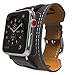 MoKo Compatible Band Replacement for Apple Watch 42mm 44mm Series 4/3/2/1, Genuine Leather Smart Watch Band Cuff Replacement Strap - Quartz Gray (Not Fit 38mm 40mm Versions)