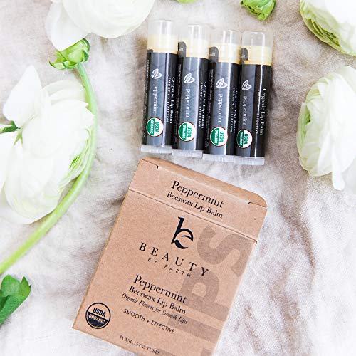 Organic Lip Balm Peppermint - 4 Pack of Natural Lip Balm, Lip Moisturizer, Lip Treatment for Dry Lip - //medicalbooks.filipinodoctors.org