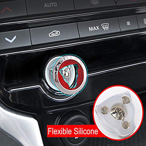 KMT Modified Car Engine Start Stop Decoration Trim Cover Emblem Sticker Protector Fit Jaguar XFL XJL F-PACE XE F-Type Chromed (Engine Start Stop Trim)