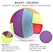 Stylife Rainbow Inflatable Cloth Ball, Cloth Beach Ball Toy- Colors Varied (Rainbow16, 16inch)