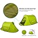 ANCHEER Large Pop Up Backpacking Camping Hiking Tent Automatic Instant Setup Easy Fold back Shelter Travelling Beach Shelter for 1-2 Person Red (Green)
